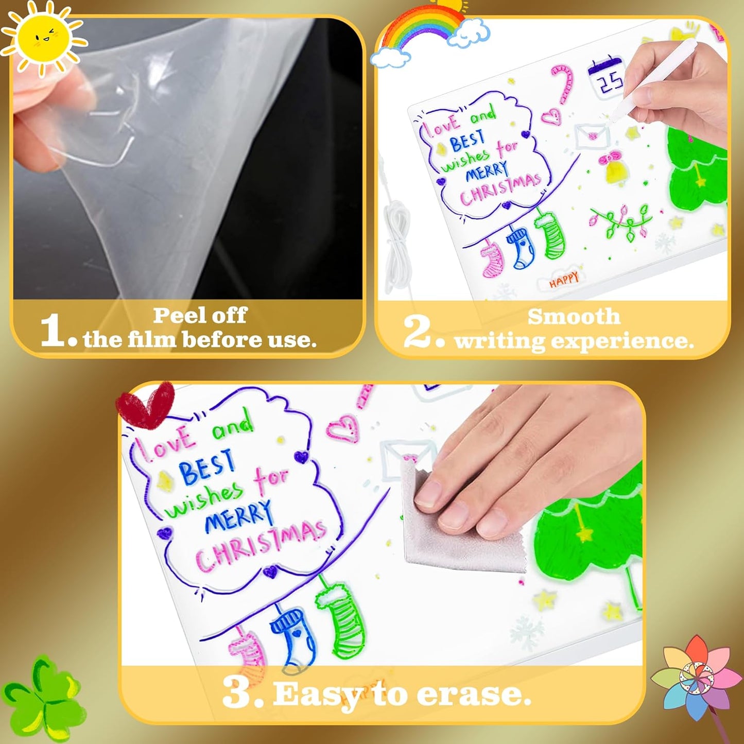 🎅The perfect gift for this Christmas🎁Creative Rewritable Acrylic LED Message Board 🎨 (set come with 7 Pens)