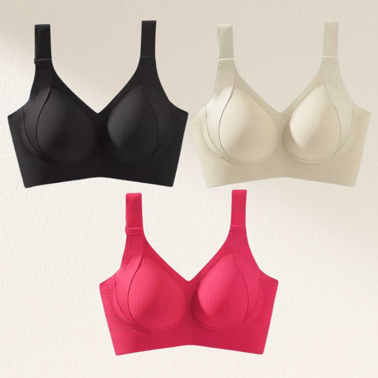 🎁Last Day Buy 1 Get 3 Packs🔥Super Firming Wire-Free Push Up Bra All-Day Comfort No More Sagging (3-Pack Value Set)