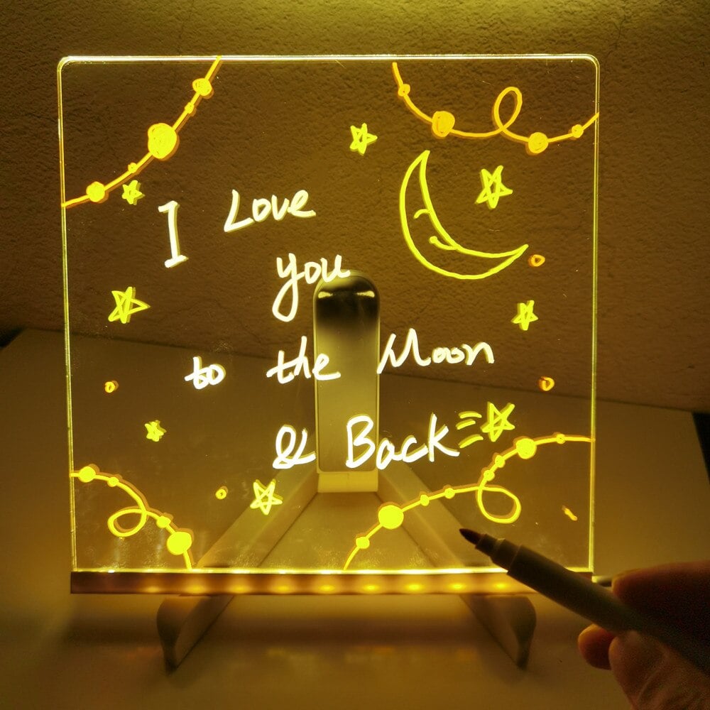 🖊️ Spark Creativity Instantly - ✨ Acrylic LED Message Board - For Vibrant. Endless Expression!
