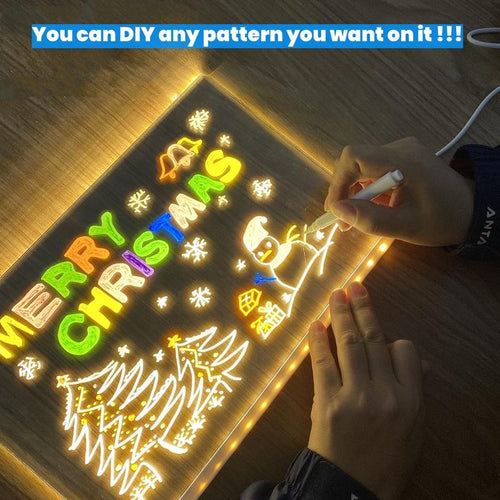 🖊️ Spark Creativity Instantly - ✨ Acrylic LED Message Board - For Vibrant. Endless Expression!