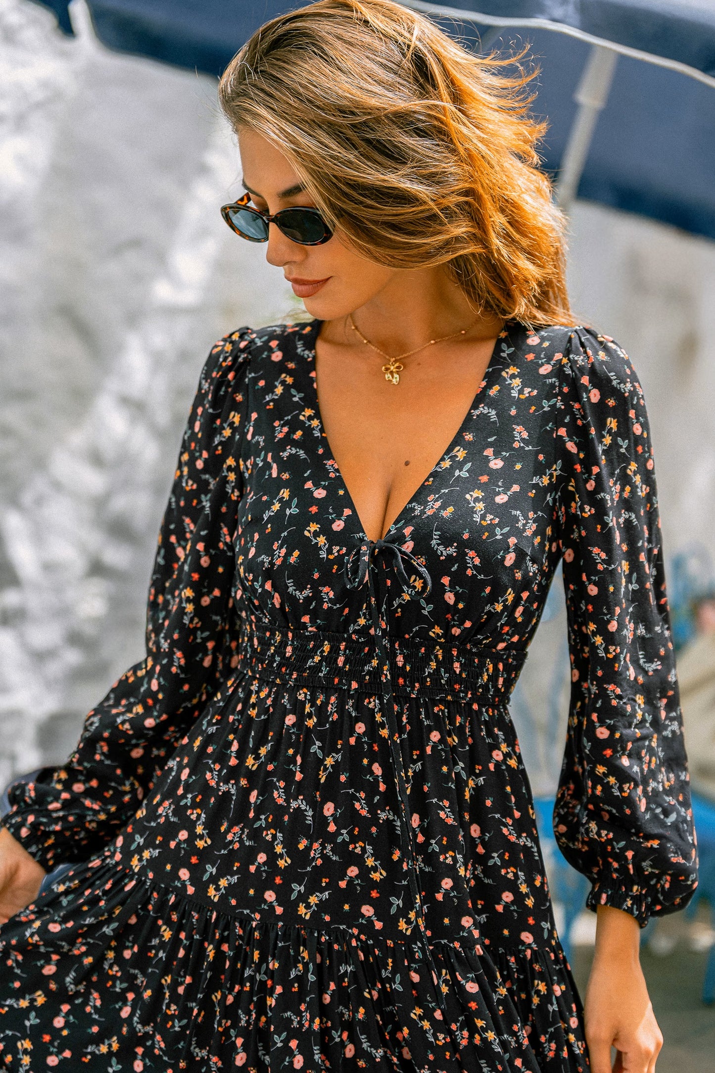 Dark Bloom Floral Maxi Dress