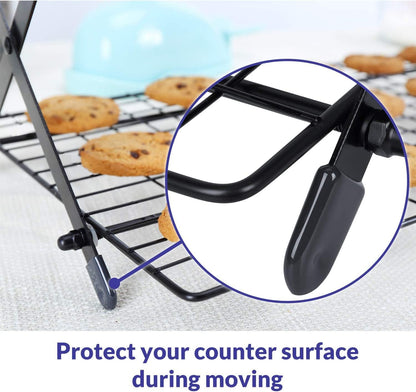 🍪 3/4-Tier Collapsible Cooling Rack – Expand to Bake. Collapse to Save Space!