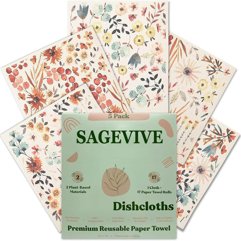 Dishcloths for Kitchen & Cleaning | 5 Pack