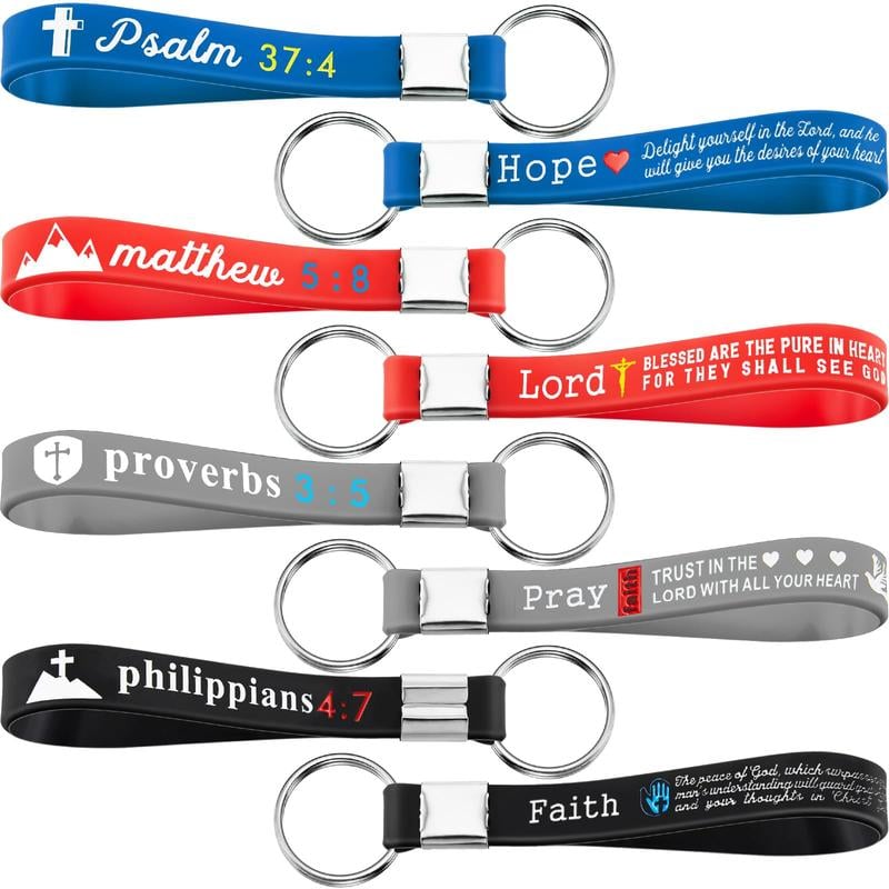 🔥✨24/36/100Pcs Bible Verse Keychain Christian Trendy Keychain Wristlet