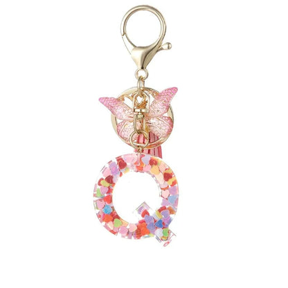 🔥Butterfly Letter Keychain Tassel Design Vibrant Durable Lightweight Gift