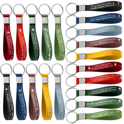 🔥✨24/36/100Pcs Bible Verse Keychain Christian Trendy Keychain Wristlet