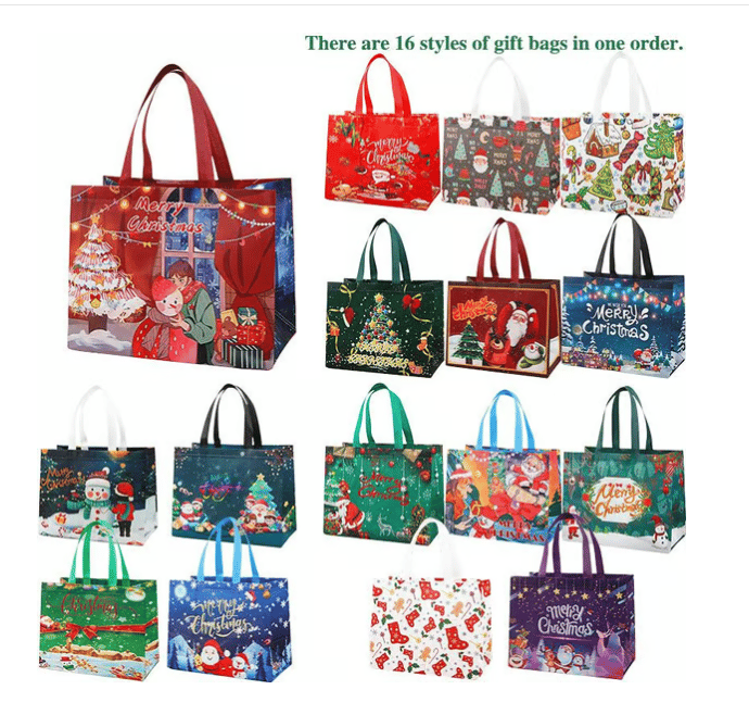 🎄Christmas Gift Bags Large Reusable Tote Bags