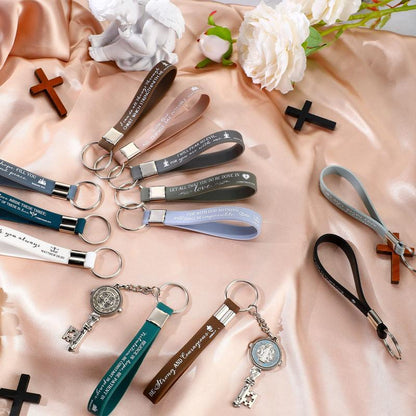 🔥✨24/36/100Pcs Bible Verse Keychain Christian Trendy Keychain Wristlet