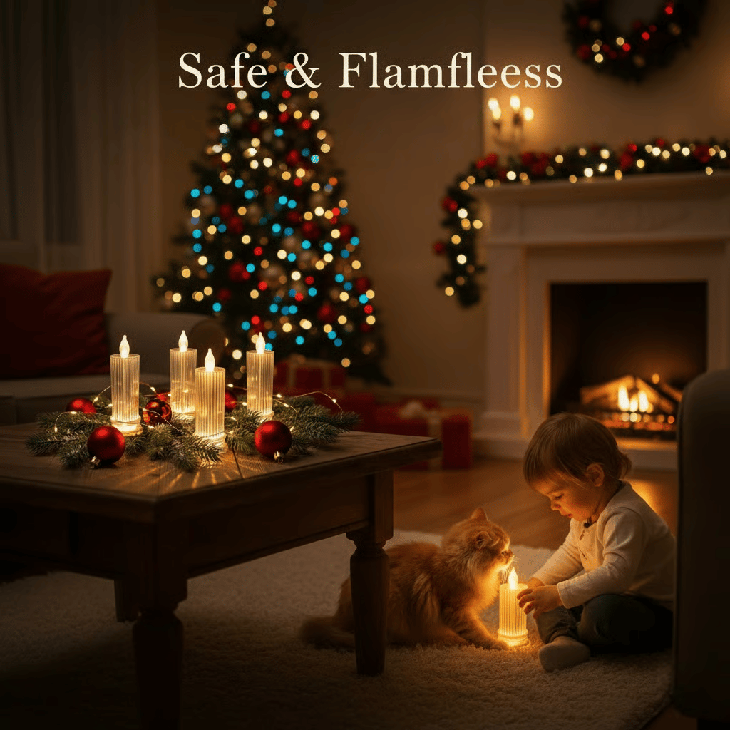 🕯️LED Crystal Candle Lights(4pcs in 1 set)