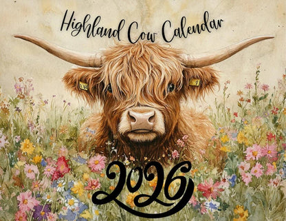 🏆Flash Sale⚡ 10K+ SOLD! Almost Gone-🐮Highland Cow Calendar 2026 📅