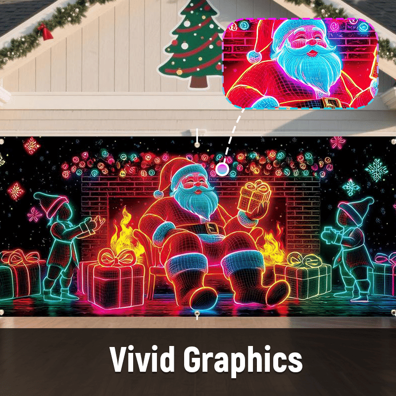 🔥Last Day 49% Off🎅Christmas Garage Door Cover Banner