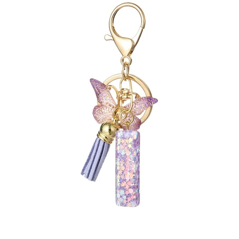 🔥Butterfly Letter Keychain Tassel Design Vibrant Durable Lightweight Gift
