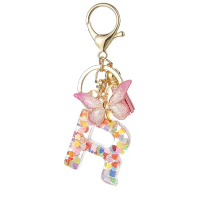 🔥Butterfly Letter Keychain Tassel Design Vibrant Durable Lightweight Gift