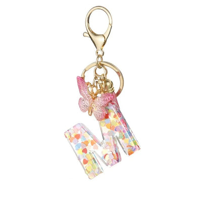 🔥Butterfly Letter Keychain Tassel Design Vibrant Durable Lightweight Gift