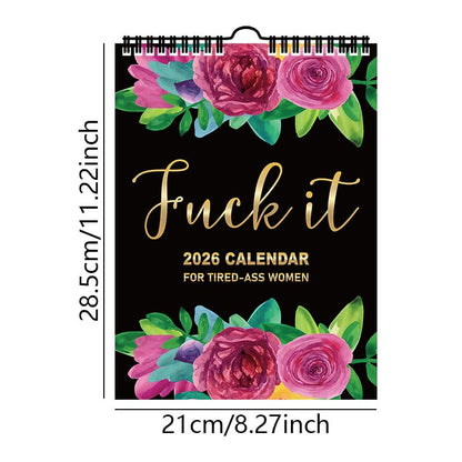 🏆Hot Sale⚡2026 Calendar For Tired-Ass Women - Humorous Daily Planner with Relatable Quotes. Stress-Relief Organizer for Busy Moms. Working Women & Burnout Ladies