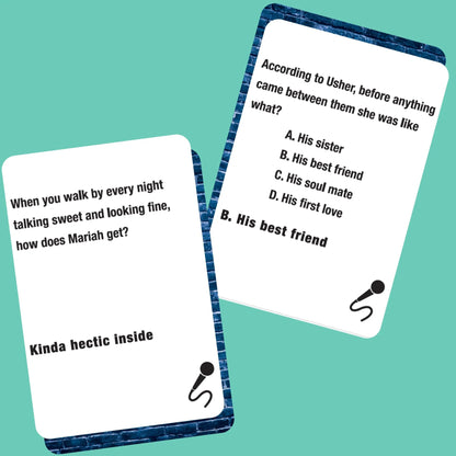 90s & 00s Music Game Cards | Lyrics Pop Quiz Pop Quiz 90s & 2000s Edition Music Trivia Game🎤