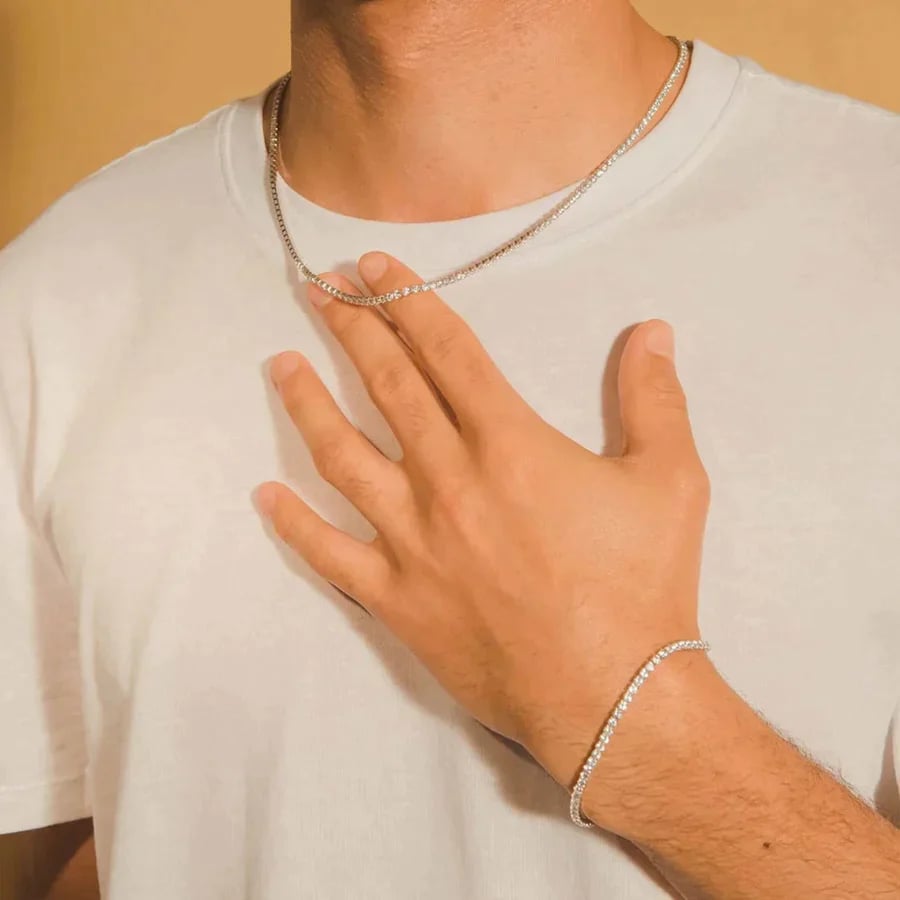 💥Crystal' Tennis Necklace + Free Bracelet