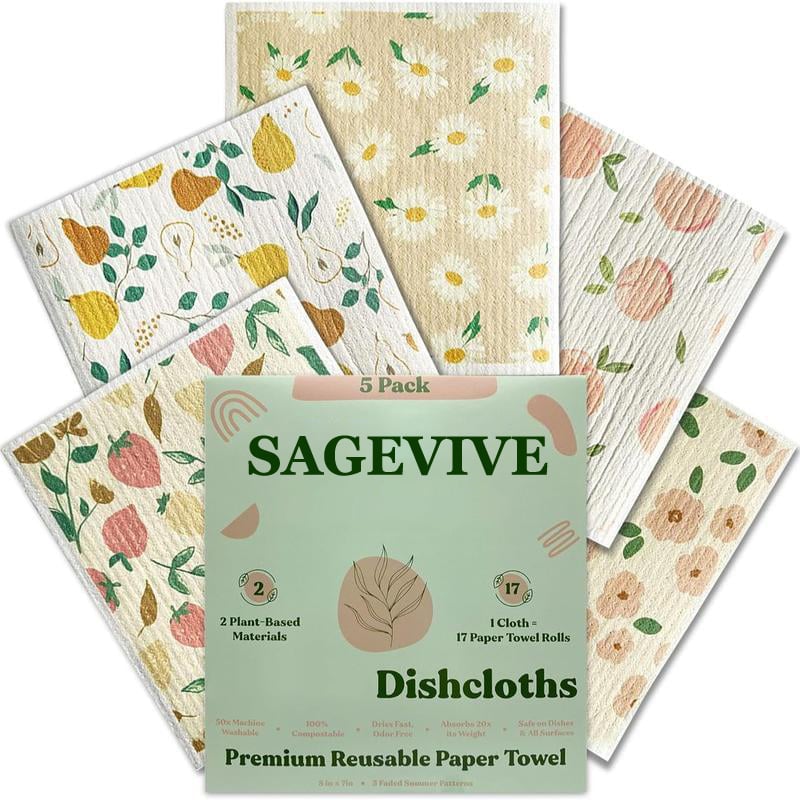 Dishcloths for Kitchen & Cleaning | 5 Pack