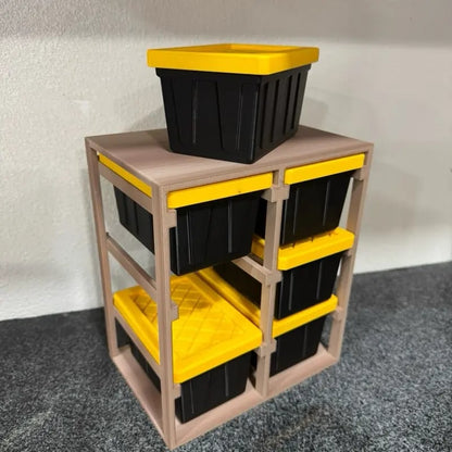 Black Friday bestsellers🎁3D Printed Mini Storage Racks and Yellow Storage Boxes