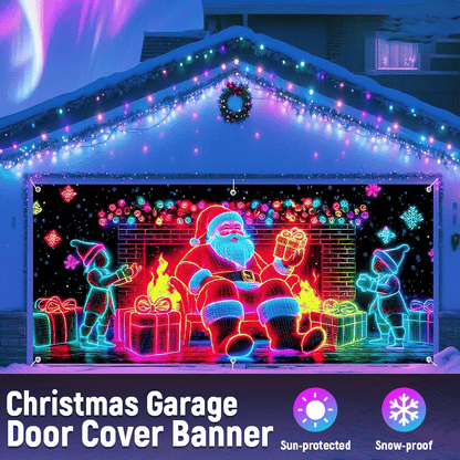 🔥Last Day 49% Off🎅Christmas Garage Door Cover Banner