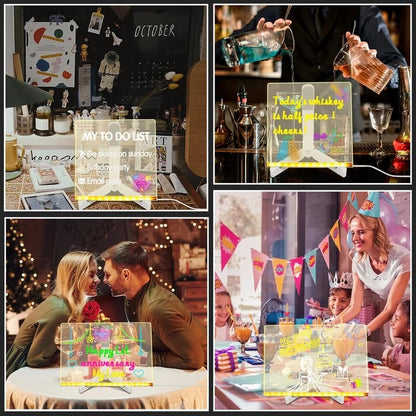 🖊️ Spark Creativity Instantly - ✨ Acrylic LED Message Board - For Vibrant. Endless Expression!