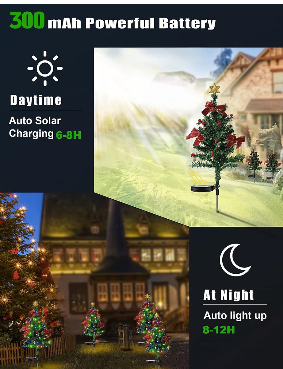 🔥Last Day 49% OFF -🎄Solar Christmas Trees Lights