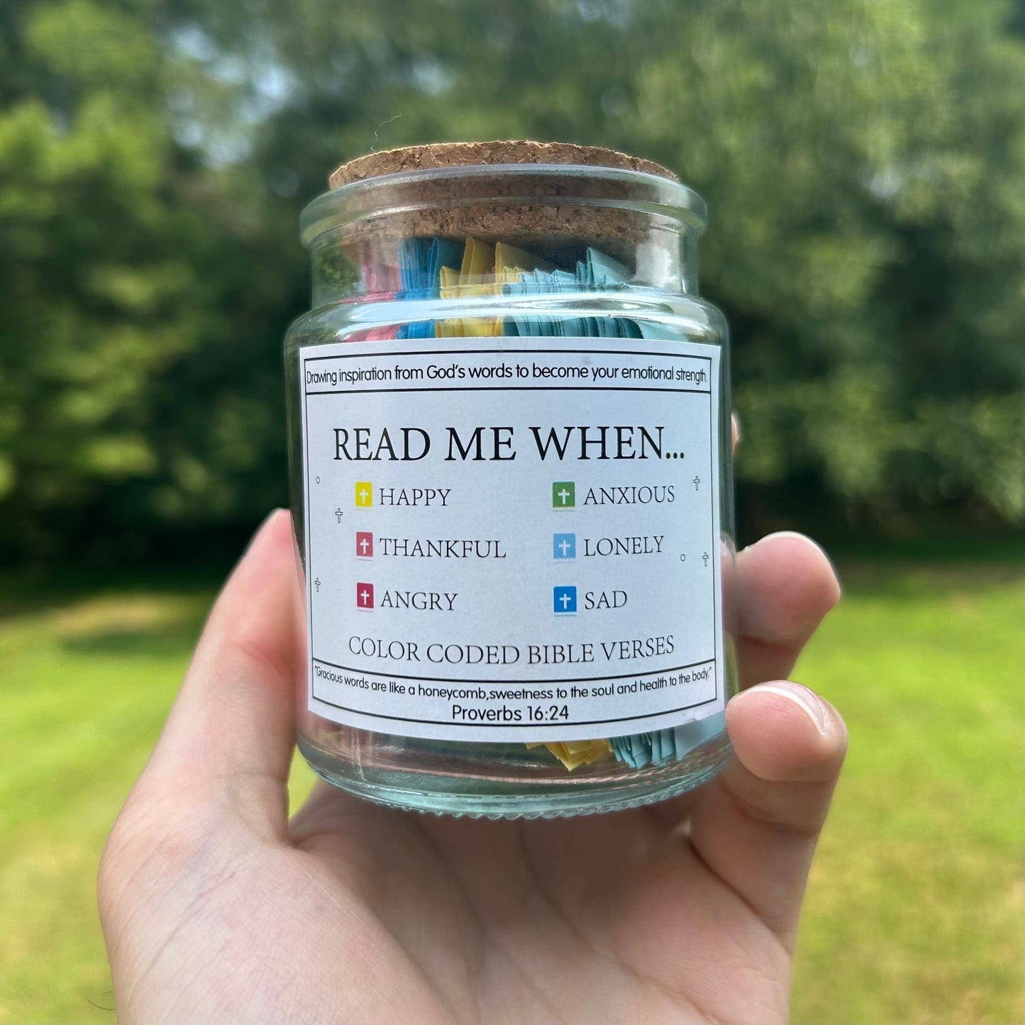 🔥Limited Time Discount🎁 ✝️Handmade Wooden Bible Verses Box - Daily Bible Verses (🎁 A Reminder of God's Words💖)