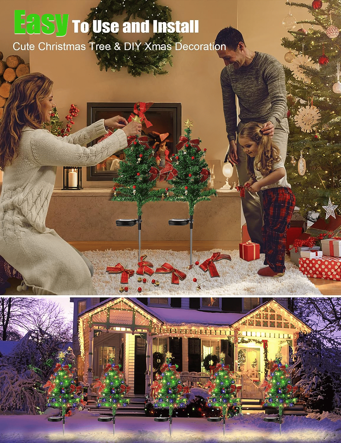 🔥Last Day 49% OFF -🎄Solar Christmas Trees Lights