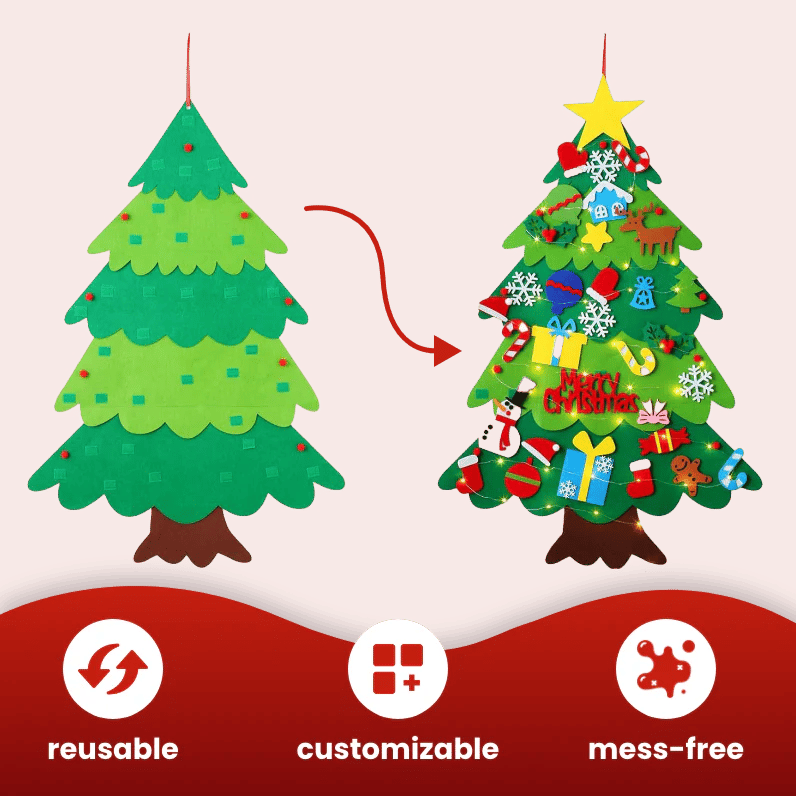 🎄Everized Interactive Felt Christmas Tree for Kids🎄