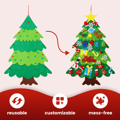 🎄Everized Interactive Felt Christmas Tree for Kids🎄