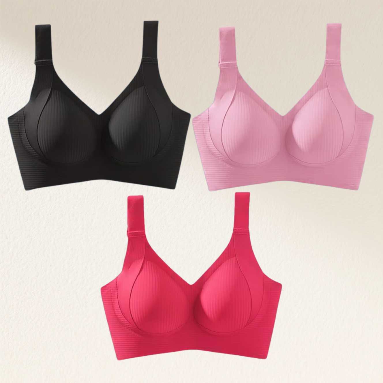 🎁Last Day Buy 1 Get 3 Packs🔥Super Firming Wire-Free Push Up Bra All-Day Comfort No More Sagging (3-Pack Value Set)