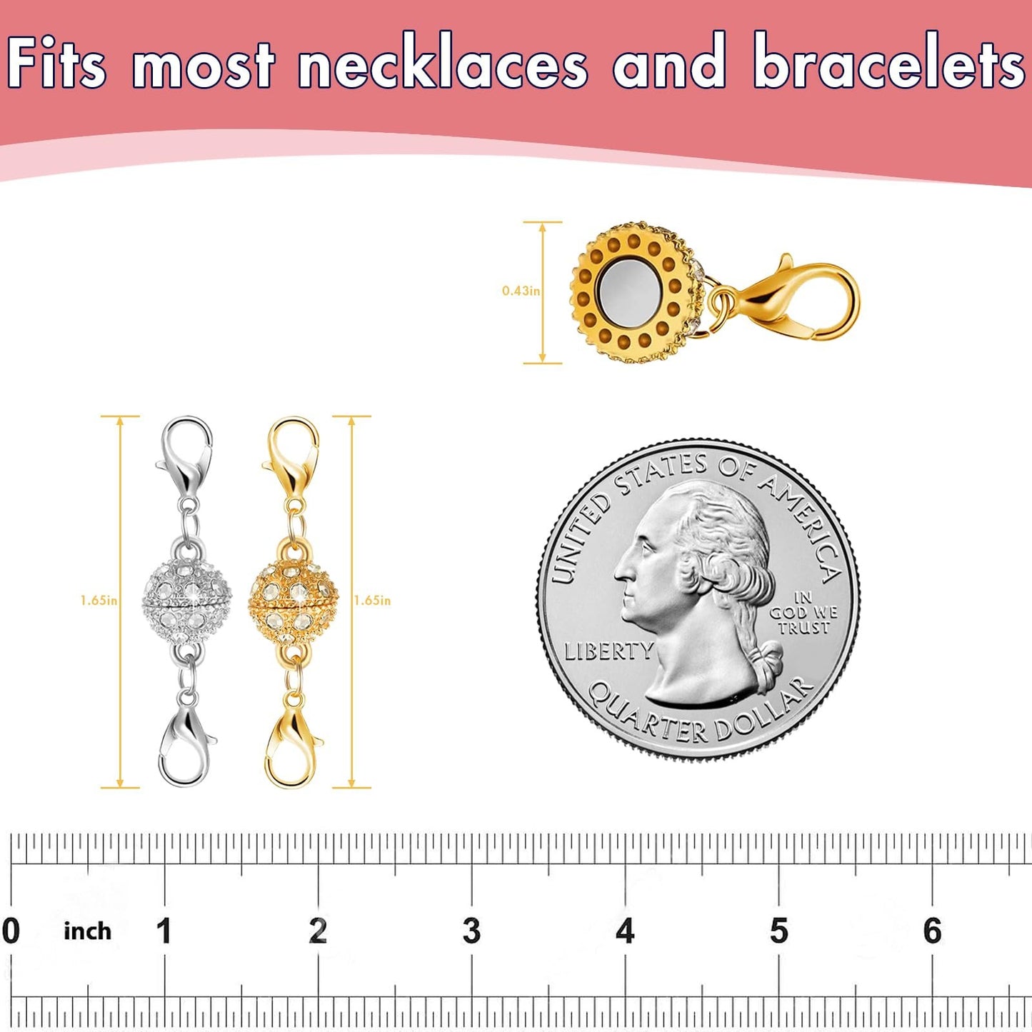 🔥🔥Magnetic Necklace Clasps and Closures