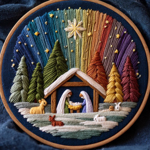 🔥DIY Nativity Embroidery Set – Stitch the Holy Story✝️