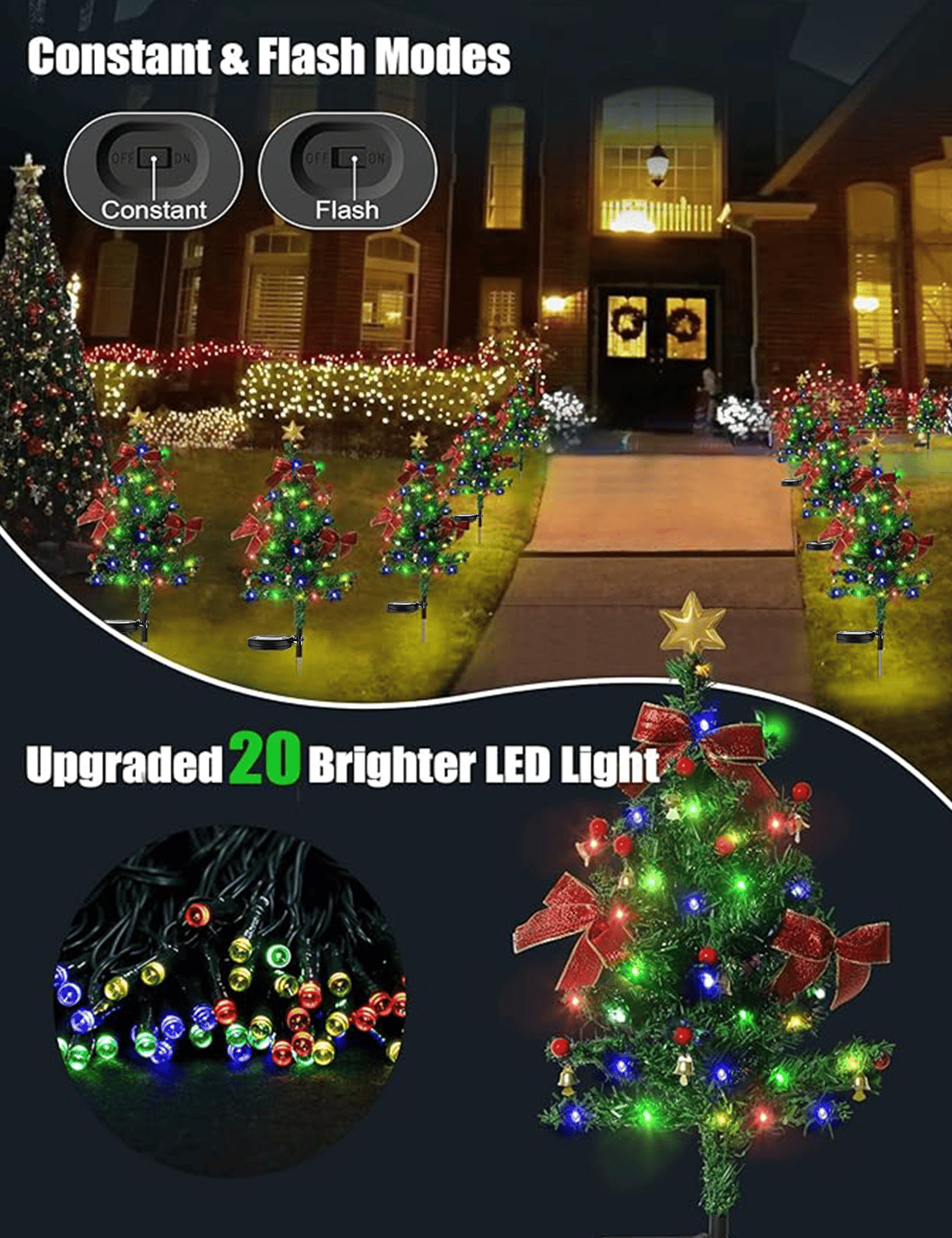 🔥Last Day 49% OFF -🎄Solar Christmas Trees Lights