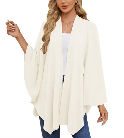 🔥Elegant Shawl Wraps Soft Open Front Poncho Sweater