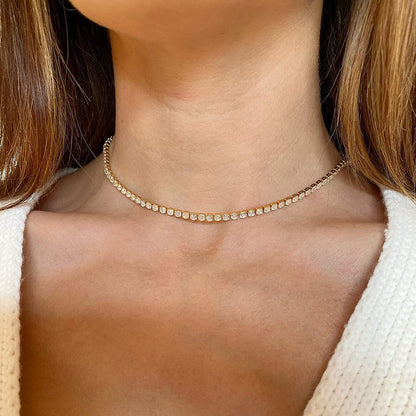 💥Crystal' Tennis Necklace + Free Bracelet