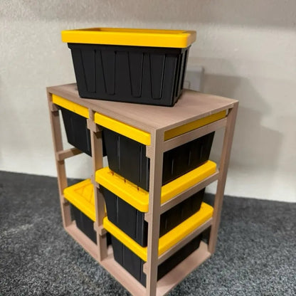 Black Friday bestsellers🎁3D Printed Mini Storage Racks and Yellow Storage Boxes