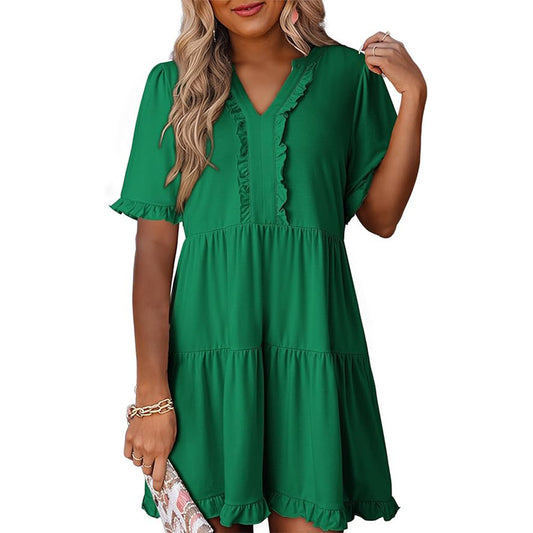 A Line Flowy Swing Shift Dress Mini Dress